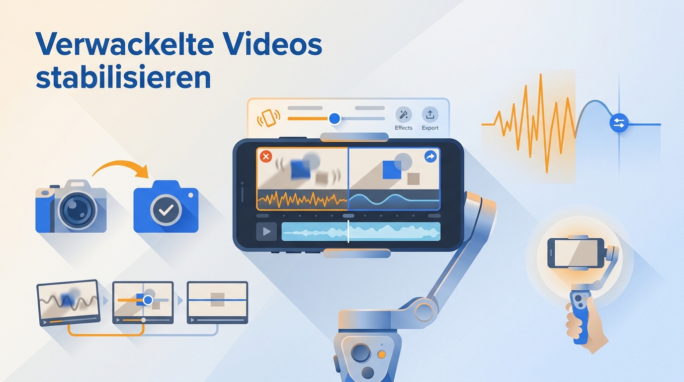 Verwackelte Videos stabilisieren [2026]: Software & Kamera Stabilisator im