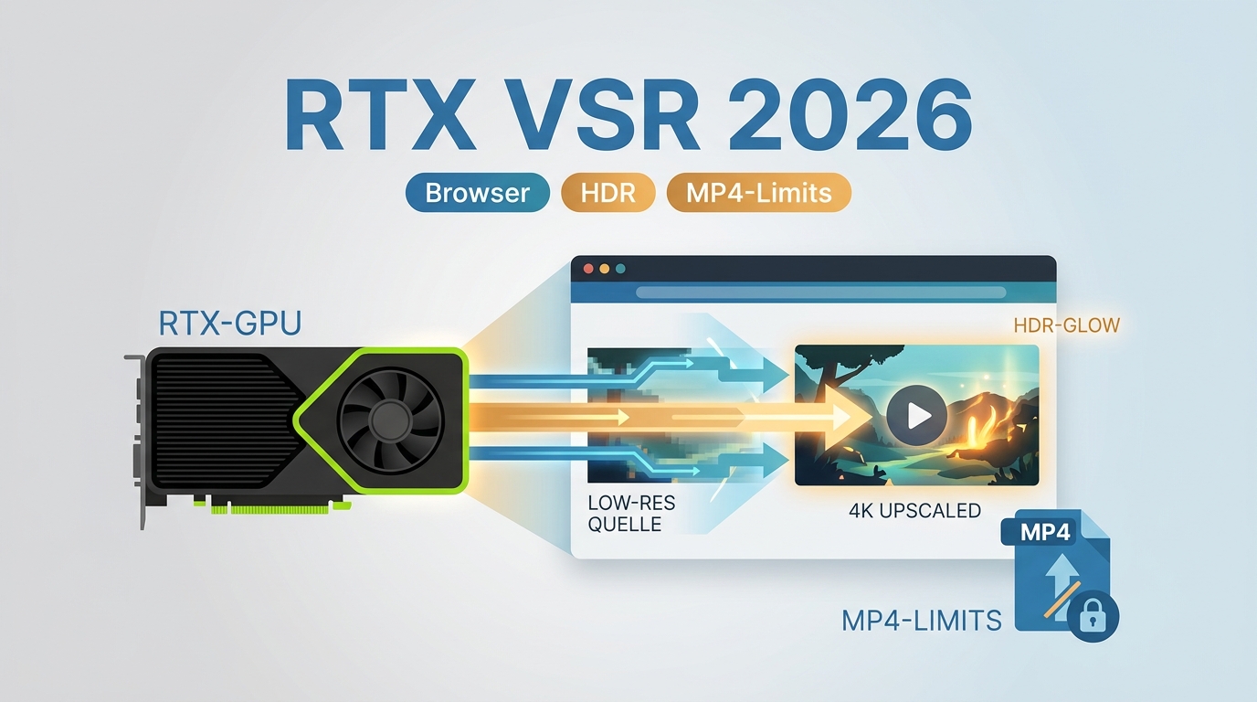 RTX Video Super Resolution 2026: Aktivieren, HDR und MP4-Grenzen