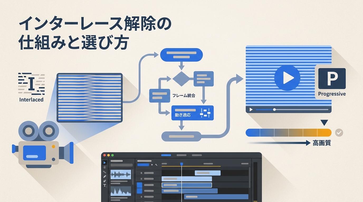 インターレース解除とは?仕組みと手法の違い、画質重視の選び方・注意点を解説