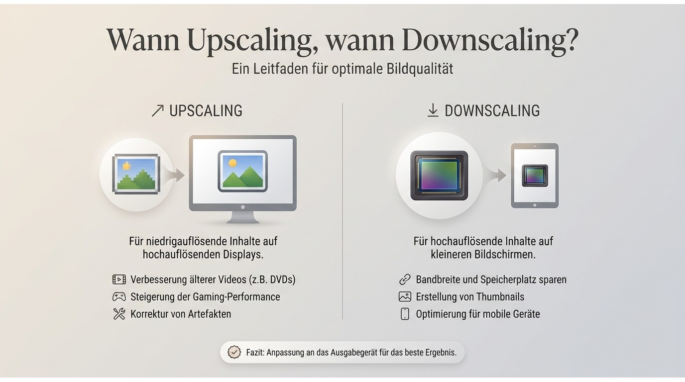 Wann upscaling wann downscaling