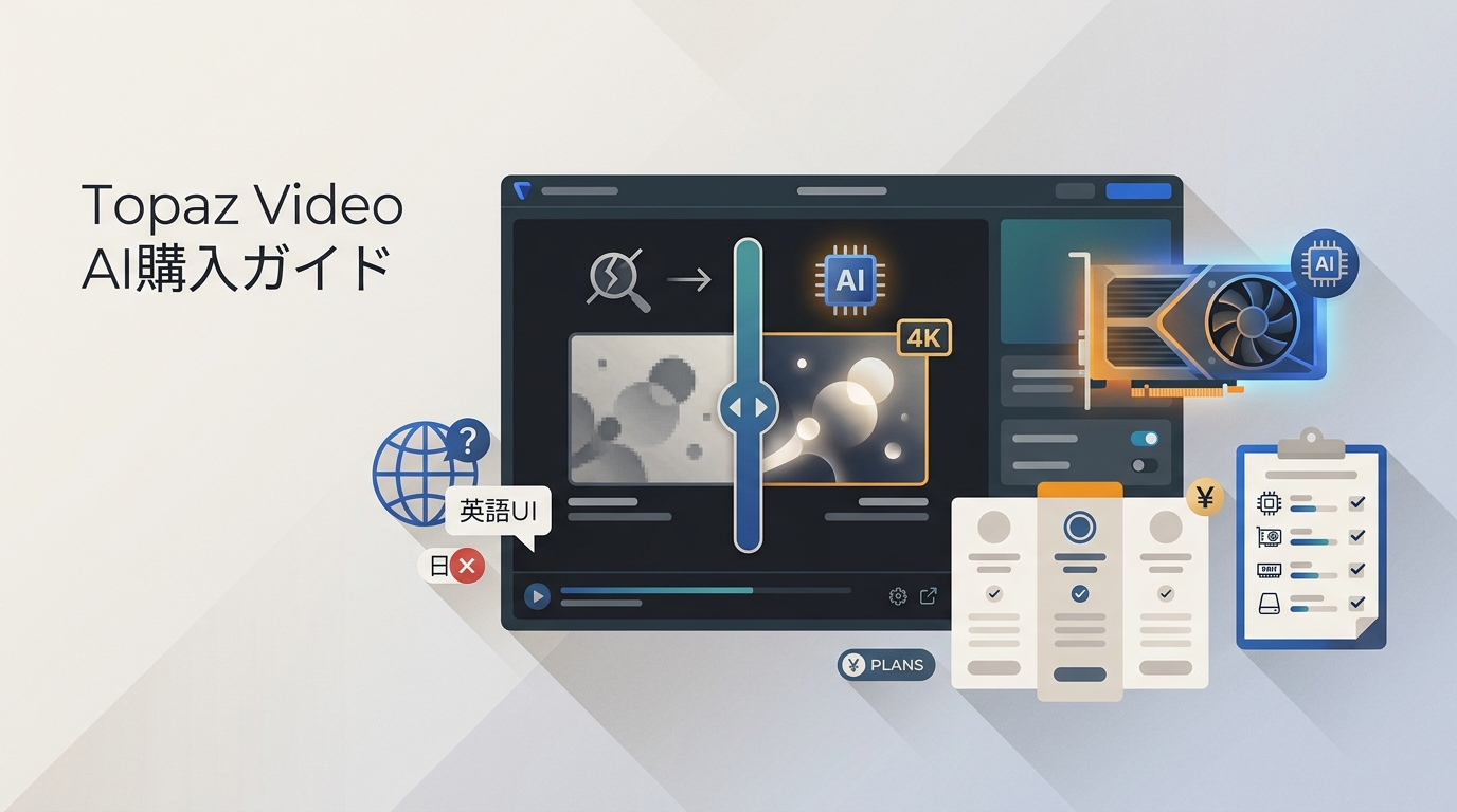 Topaz Video AIは買うべき？現行料金・日本語対応・必要PCを検証【2026年】