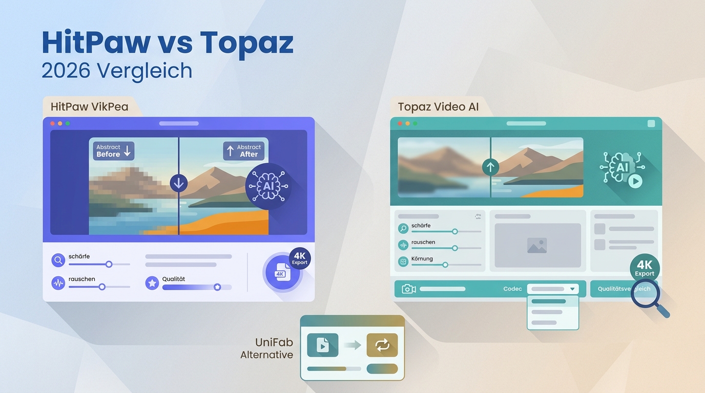 HitPaw vs Topaz 2026: Qualität, Steuerung und Export im Vergleich