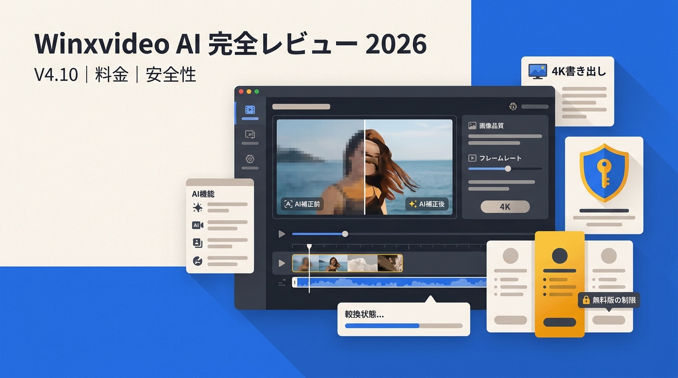 Winxvideo AIレビュー2026|V4.10の評判・料金・無料版・安全性