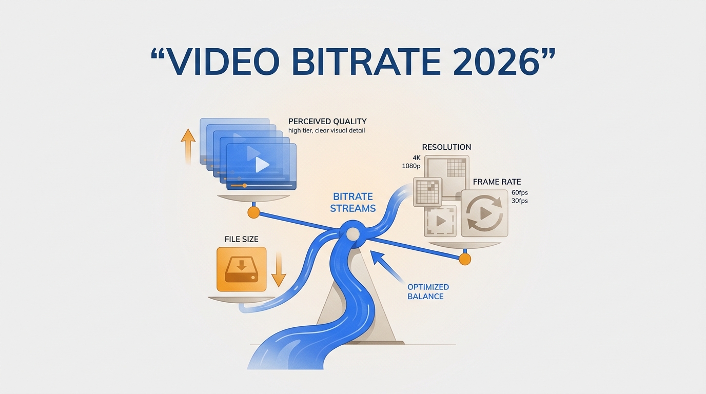 What Is Video Bitrate? Quality, File Size, and Settings (2026)