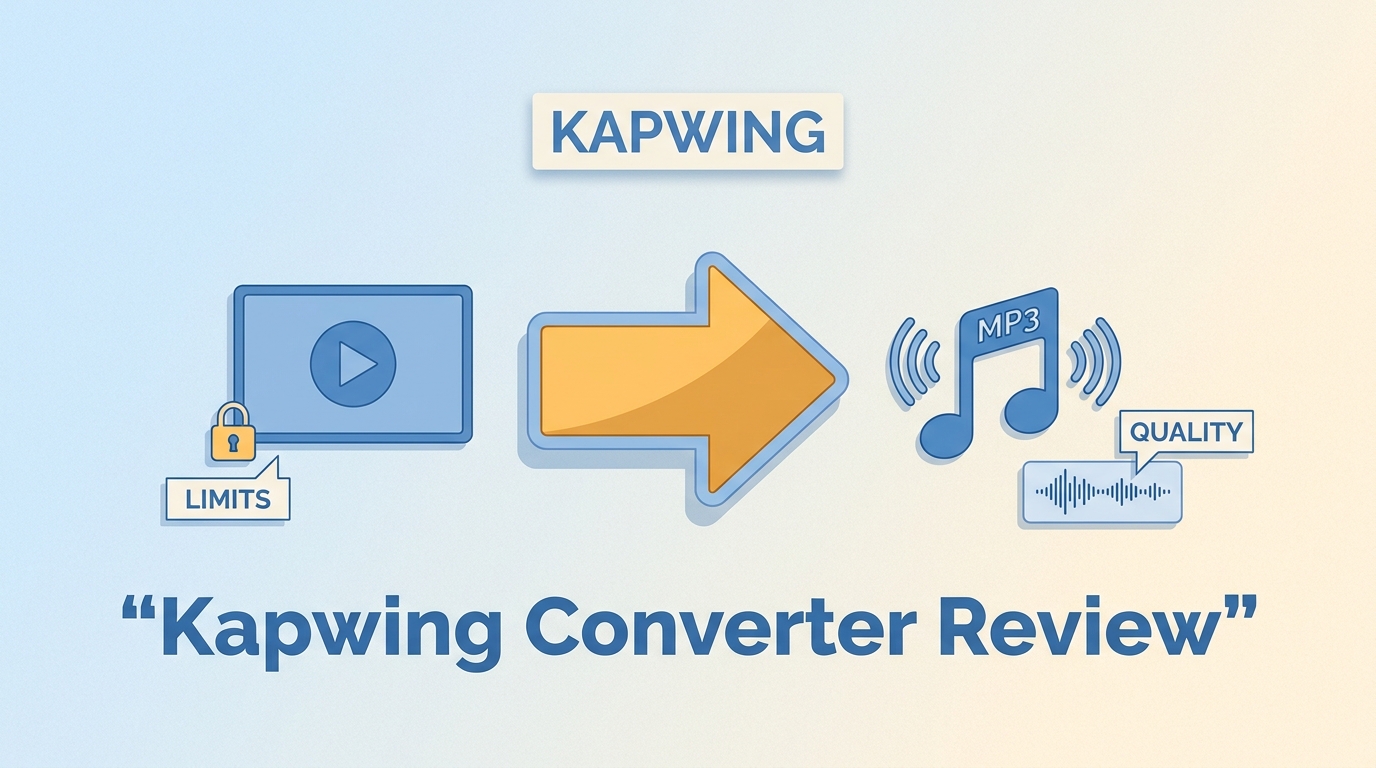 Kapwing Video Converter Review 2026: Convert Video to MP3, Limits, Quality