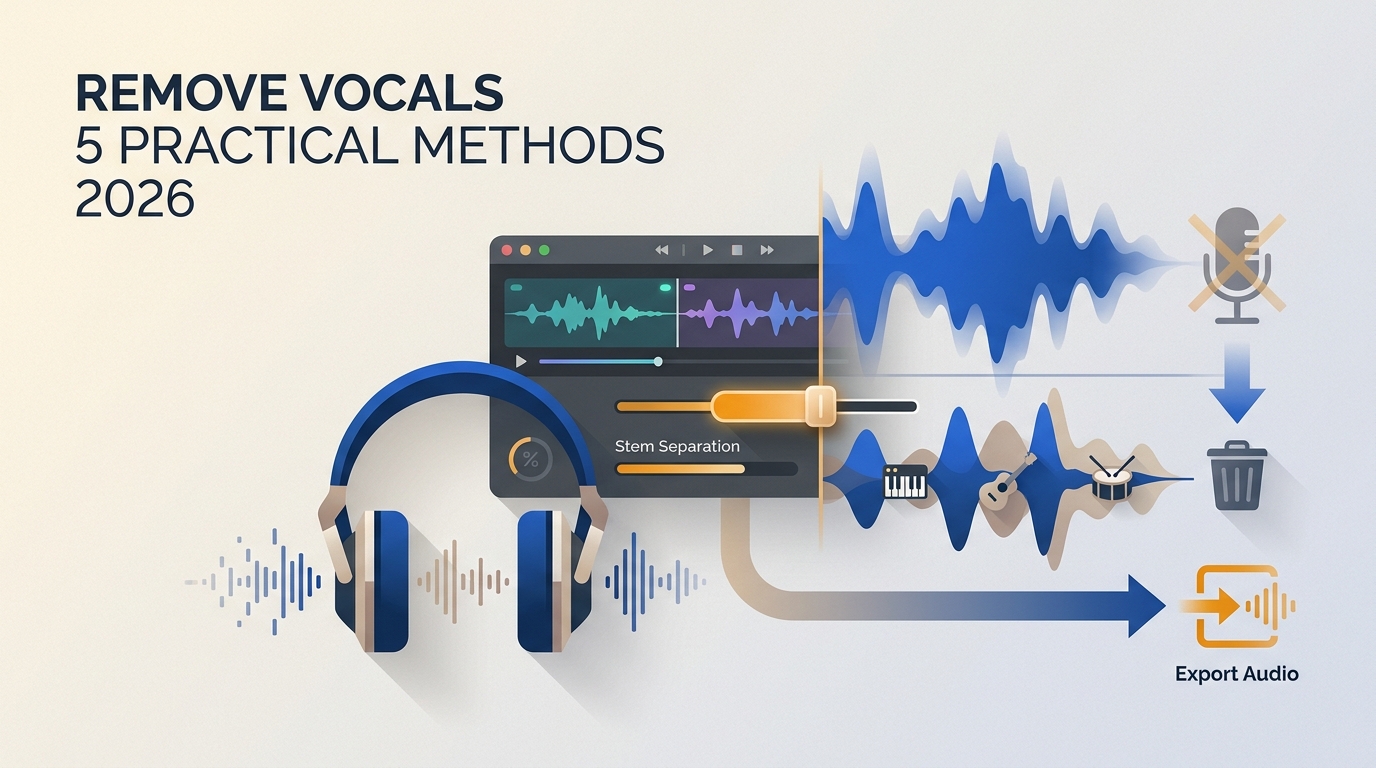 How to Remove Vocals From a Song: 5 Practical Methods [2026]