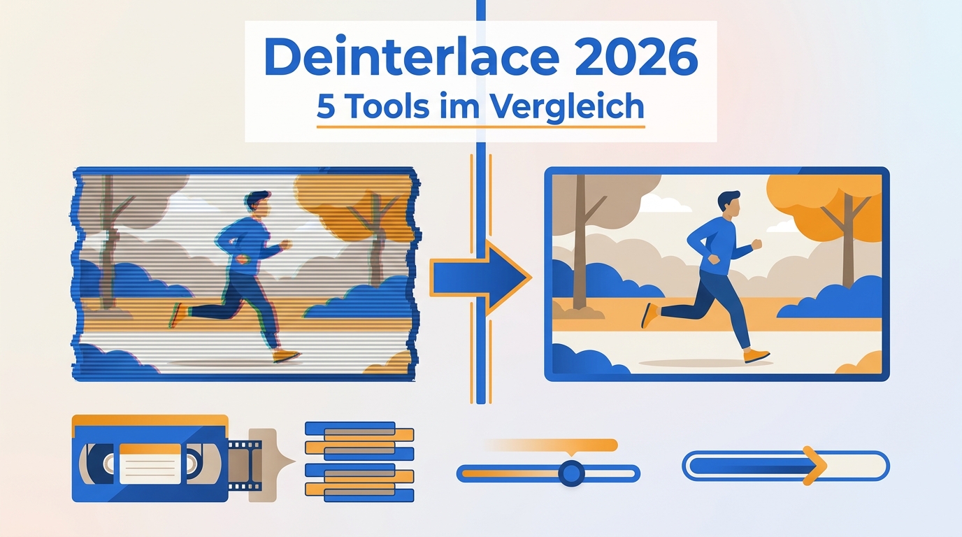 Deinterlace erklärt: 5 Tools und HandBrake-Anleitung 2026