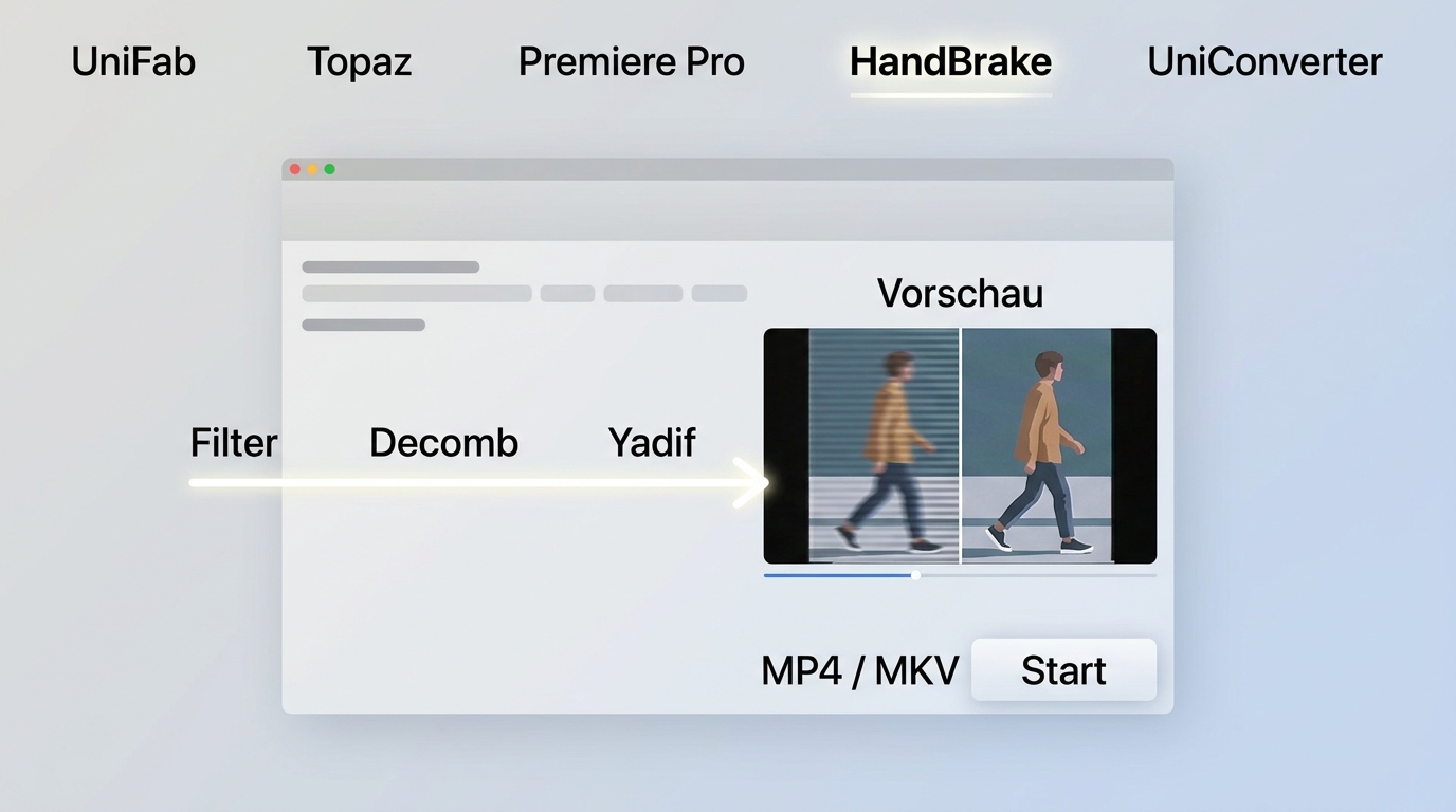 HandBrake-Filter mit Decomb oder Yadif für den MP4- und MKV-Export