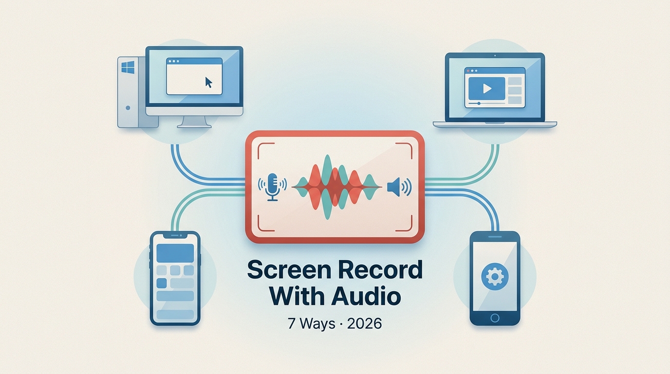 7 Ways to Screen Record With Audio on Any Device in 2026