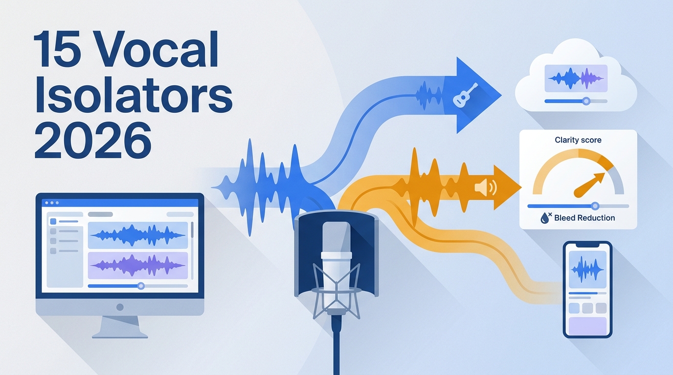 15 Best Vocal Isolators in 2026: Workflows and Quality Criteria