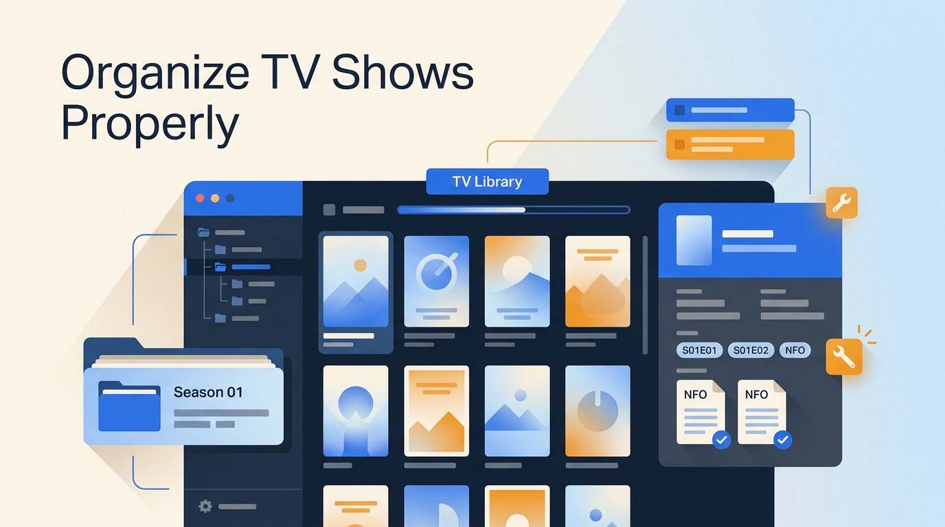 Organizing TV Shows in 2026: File Naming, NFO, and Fixes.