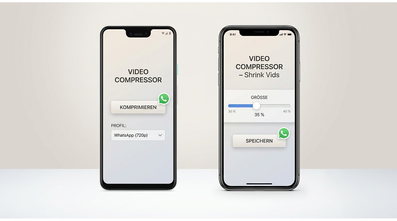 Android und iPhone komprimieren Videos für WhatsApp mit passenden Apps