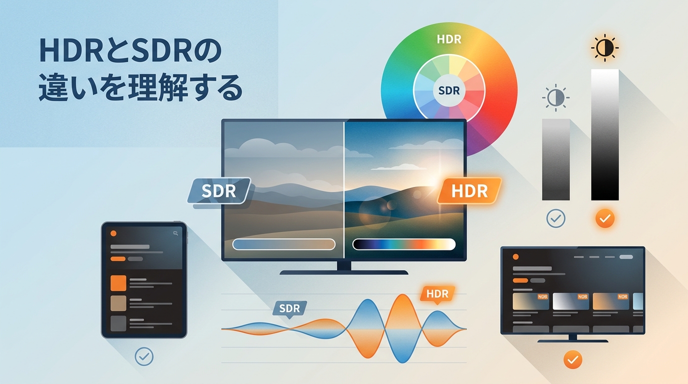 【2026年最新】HDRとSDRの違いとは？映像品質・対応環境・変換方法を徹底解説