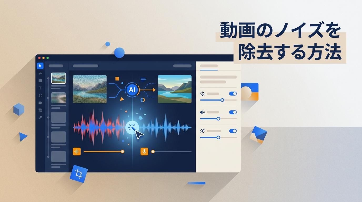 【2026年最新】動画のノイズを除去する方法|原因別の対処法とAIツールを完全解説