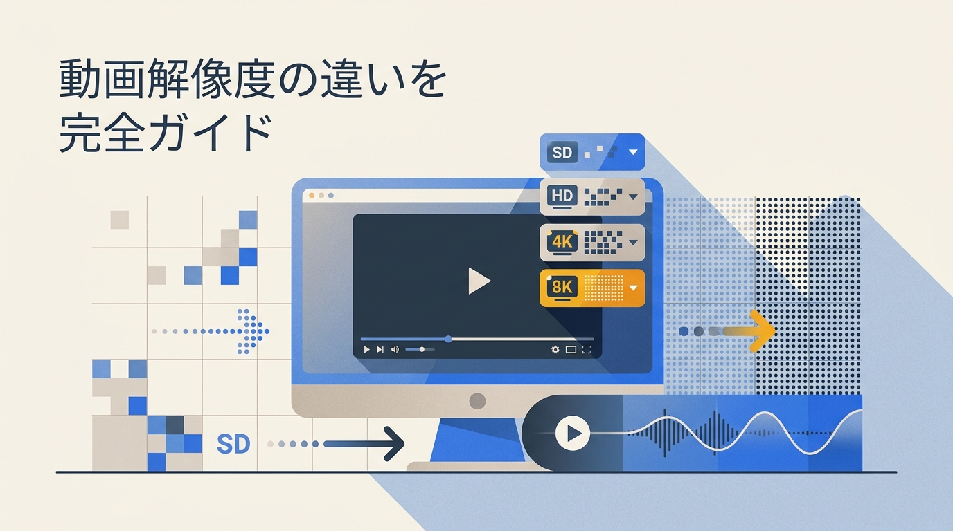 動画の解像度とは?SD・HD・4K・8Kの違いを徹底解説【2026年完全ガイド】