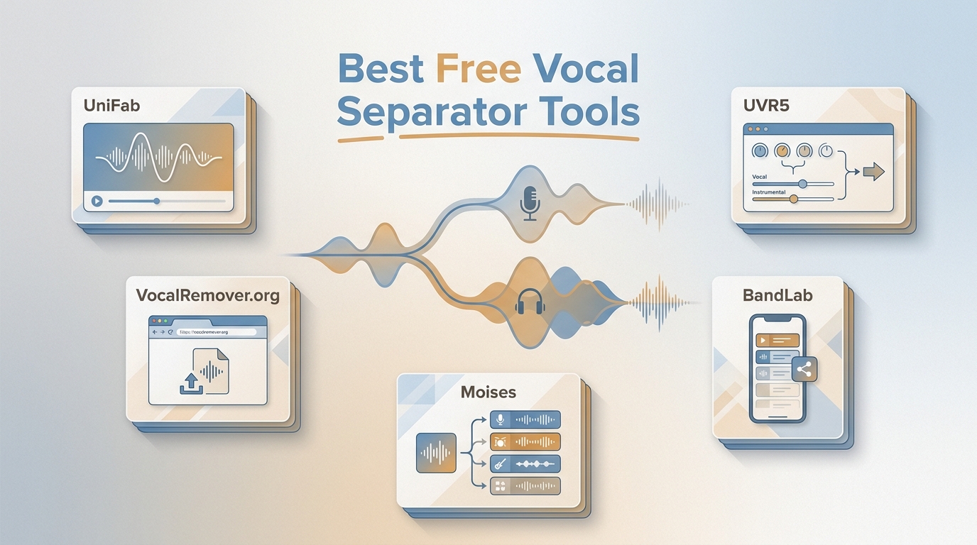 5 Free Vocal Separators Compared: Access, Formats, and Workflow (2026)