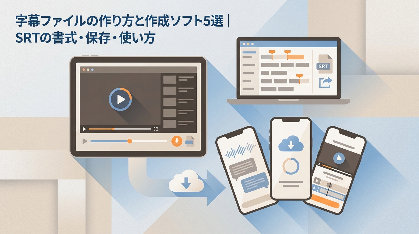 字幕ファイルの作り方と作成ソフト5選|SRTの書式・保存・使い方