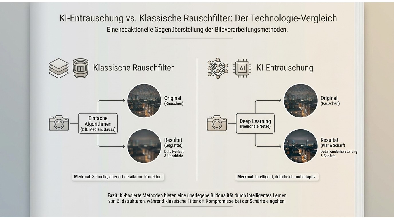 Ki entrauschung gegen klassische rauschfilter