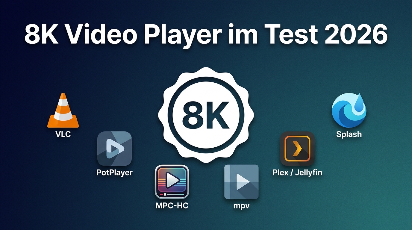 8K Video Player im Test 2026: 6 Programme für Windows, Mac und Linux +