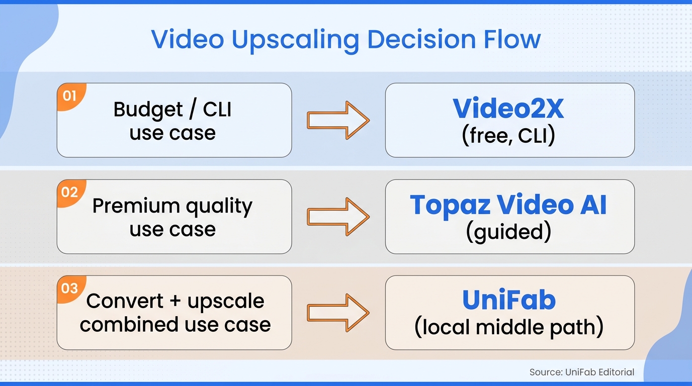 Choose upscaler flowchart