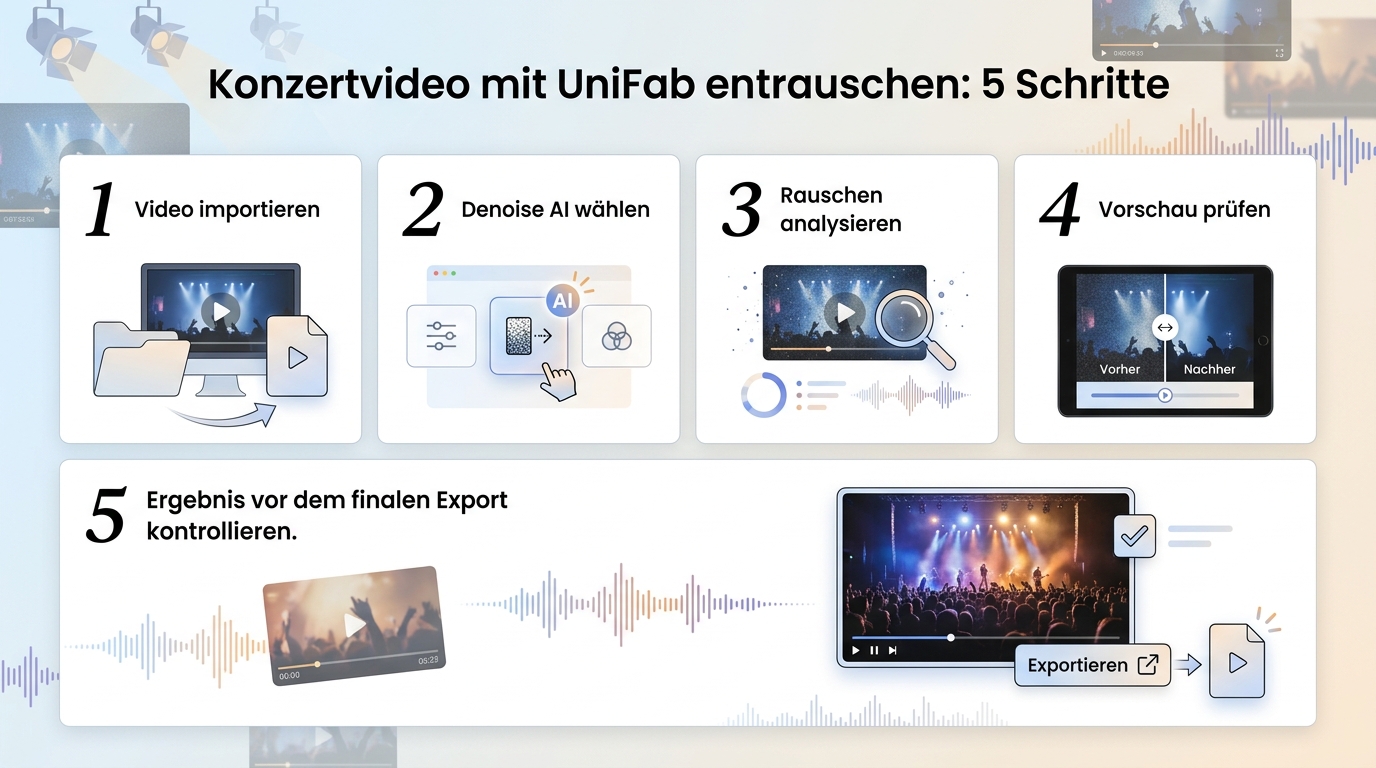 Konzertvideo mit unifab entrauschen 5 schritte