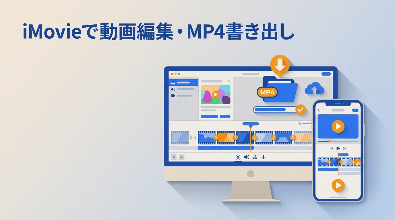 iMovieの使い方【2026年版】Mac・iPhoneで編集からMP4書き出し・保存まで