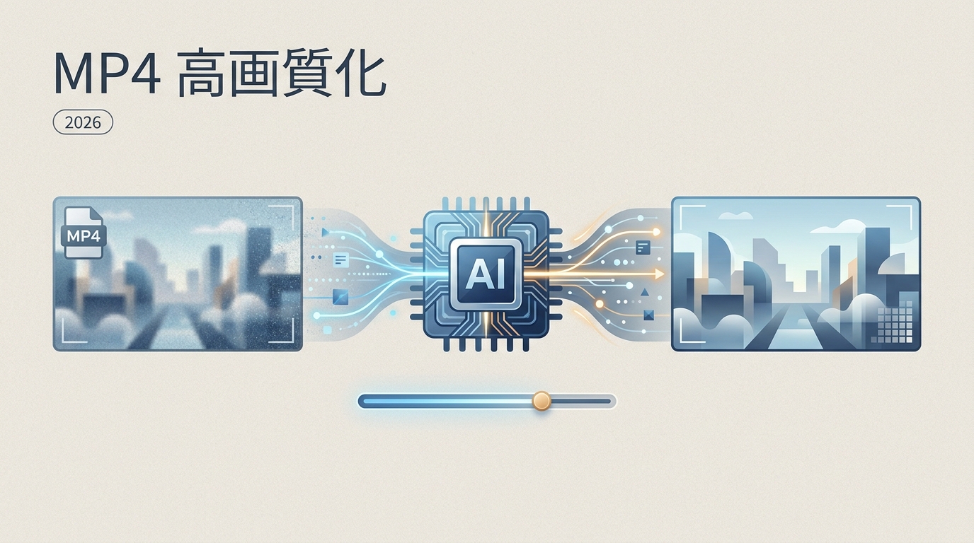 MP4を高画質化するには?AIソフトと無料サイトの違い・選び方【2026年版】