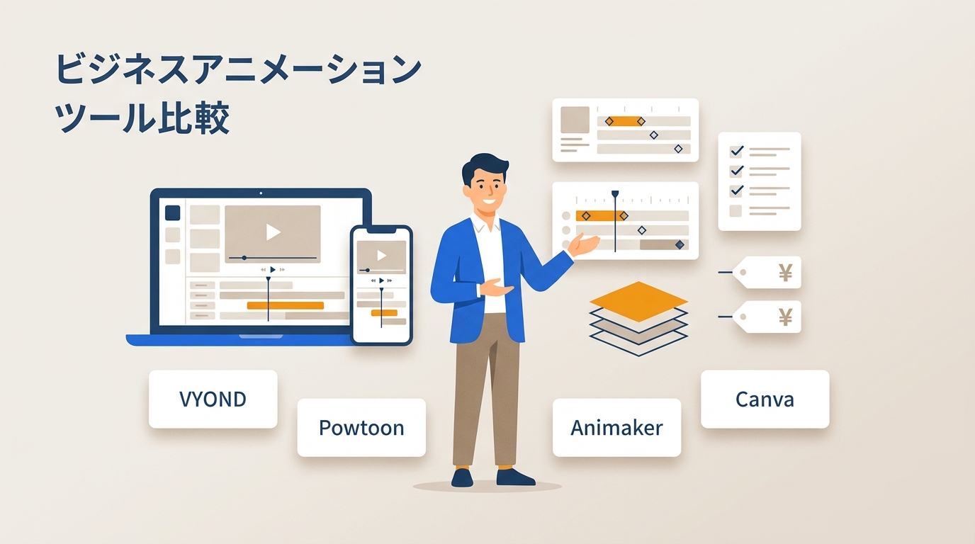 ビジネスアニメーションツール比較|無料・料金・選び方【2026年最新】