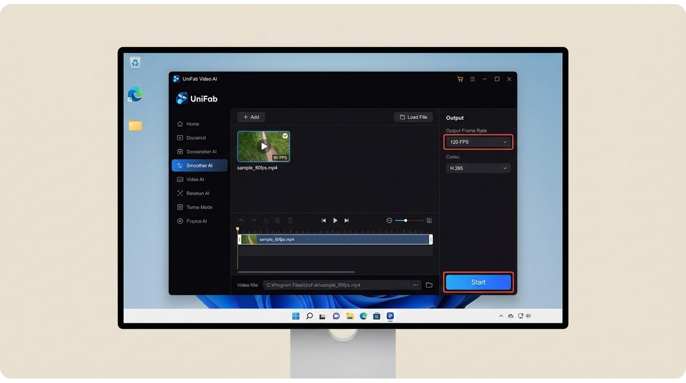 Converting video with unifab smoother ai