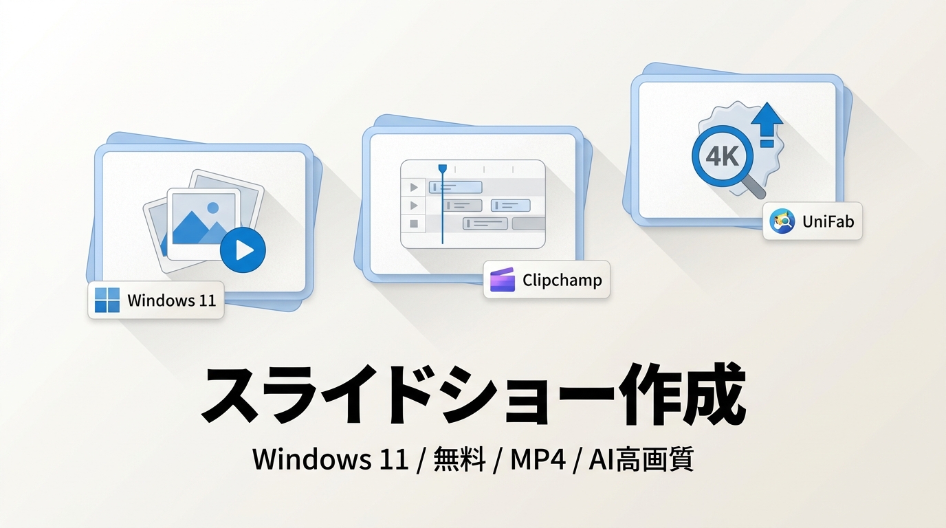 Windows 11でスライドショーを無料作成|標準機能とソフトの違い・MP4保存・注意点【2026年最新】