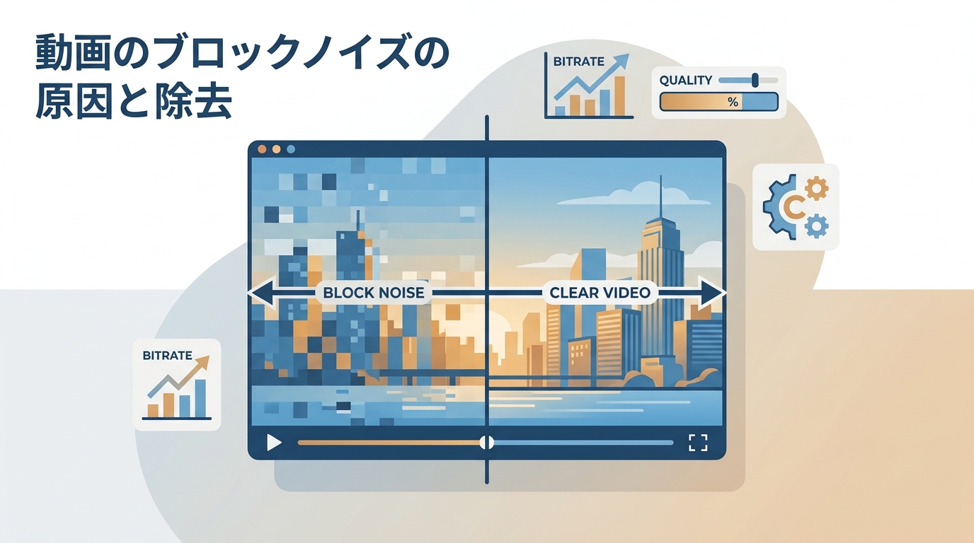 動画のブロックノイズはなぜ起こる？原因の見分け方と除去の注意点