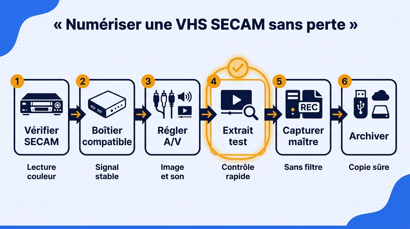 Numerisation secam timeline