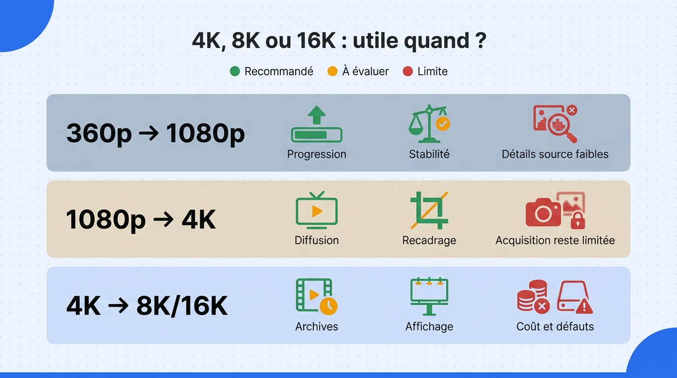Matrice resolutions 4k 8k 16k