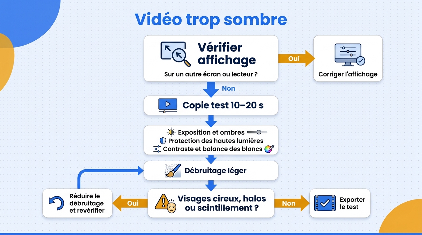 Diagnostic video sombre flowchart
