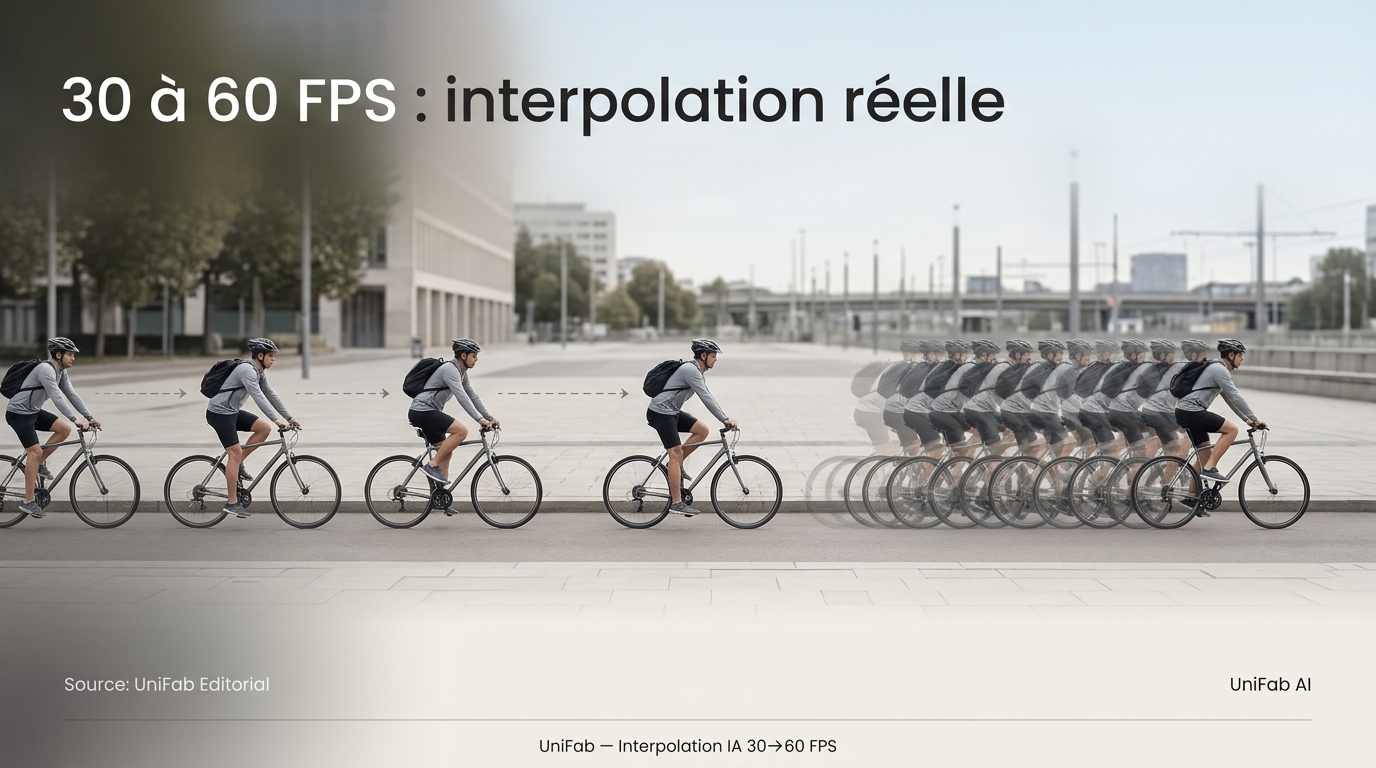 Convertir vidéo 30 FPS en 60 FPS : réglage ou IA ?