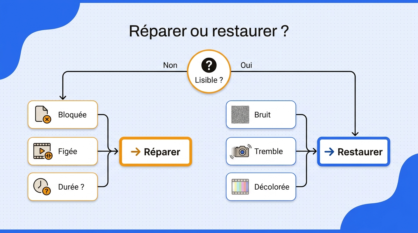 Repair or restore diagnostic flow
