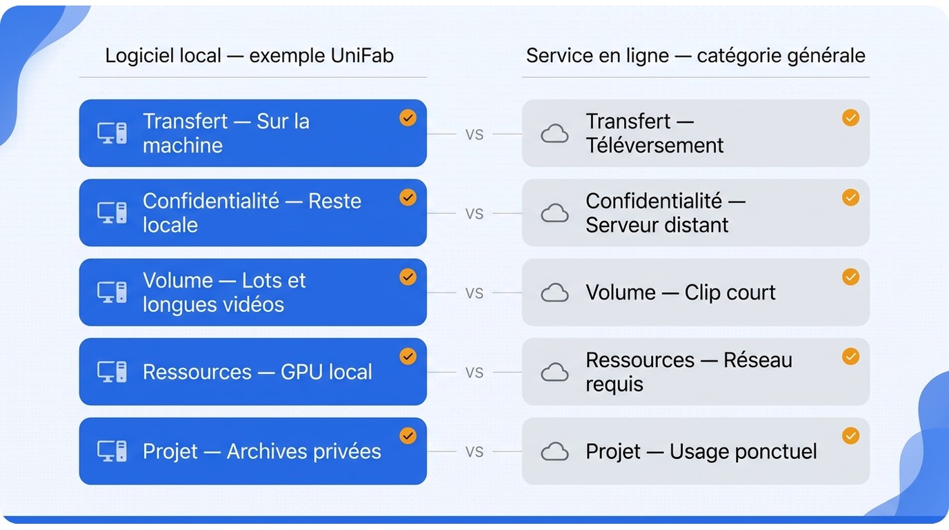 Comparatif local en ligne