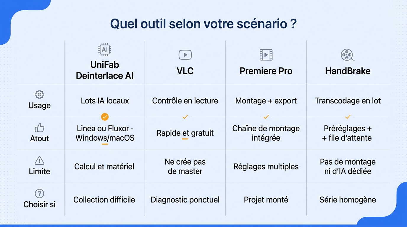 Désentrelacer une vidéo : supprimer l’effet de peigne