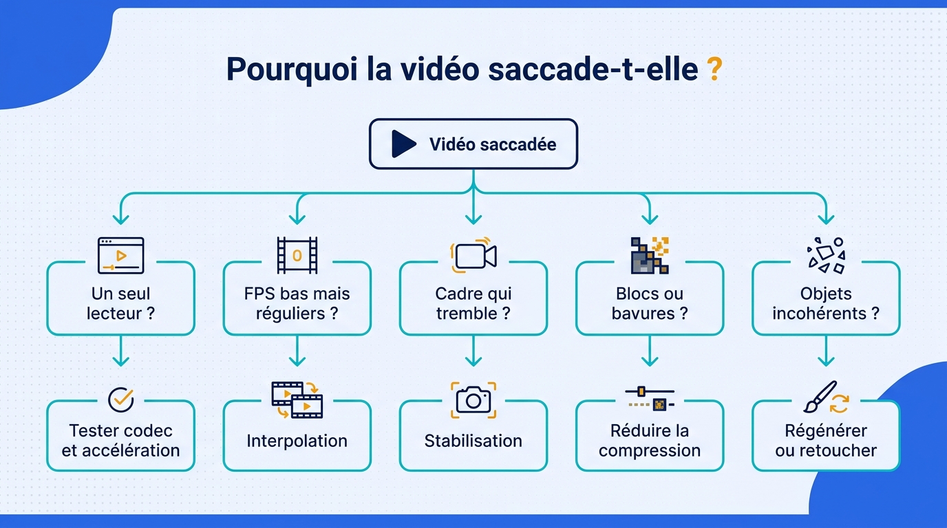 Le bon traitement dépend d’abord de la cause observée, pas seulement de l’impression de saccade.