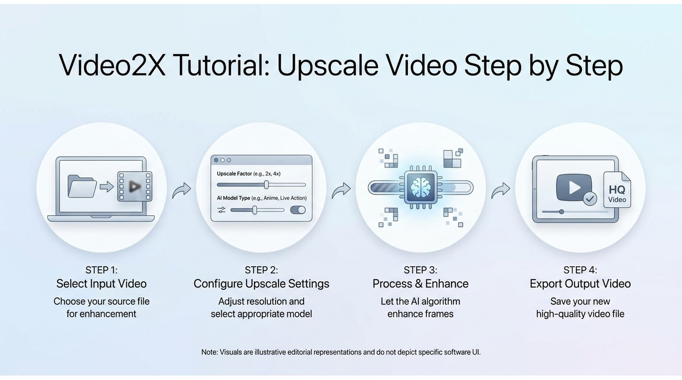 Video2x tutorial upscale video step by step