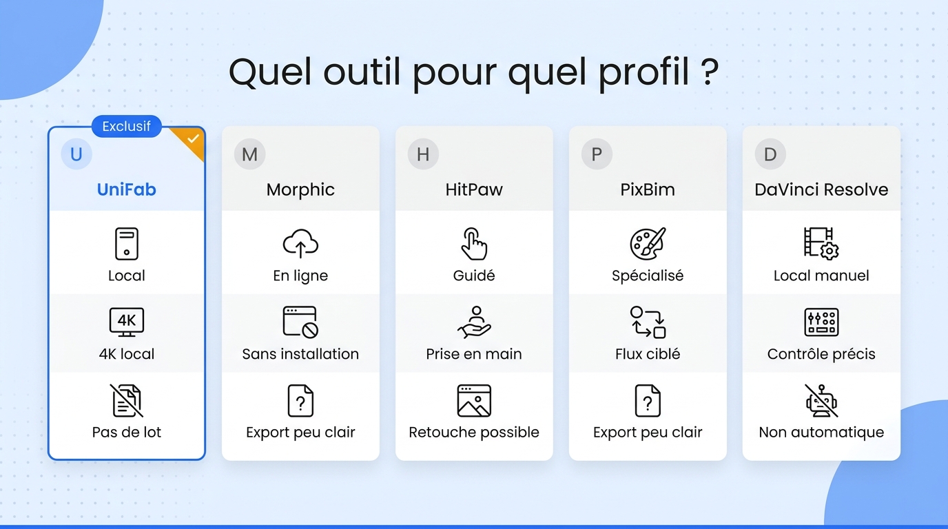 Le meilleur choix varie selon la confidentialité, l’automatisation souhaitée et le niveau de contrôl