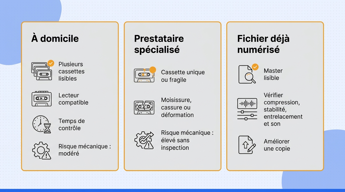 L’état du support, sa rareté et l’existence d’un master comptent davantage que la netteté maximale.