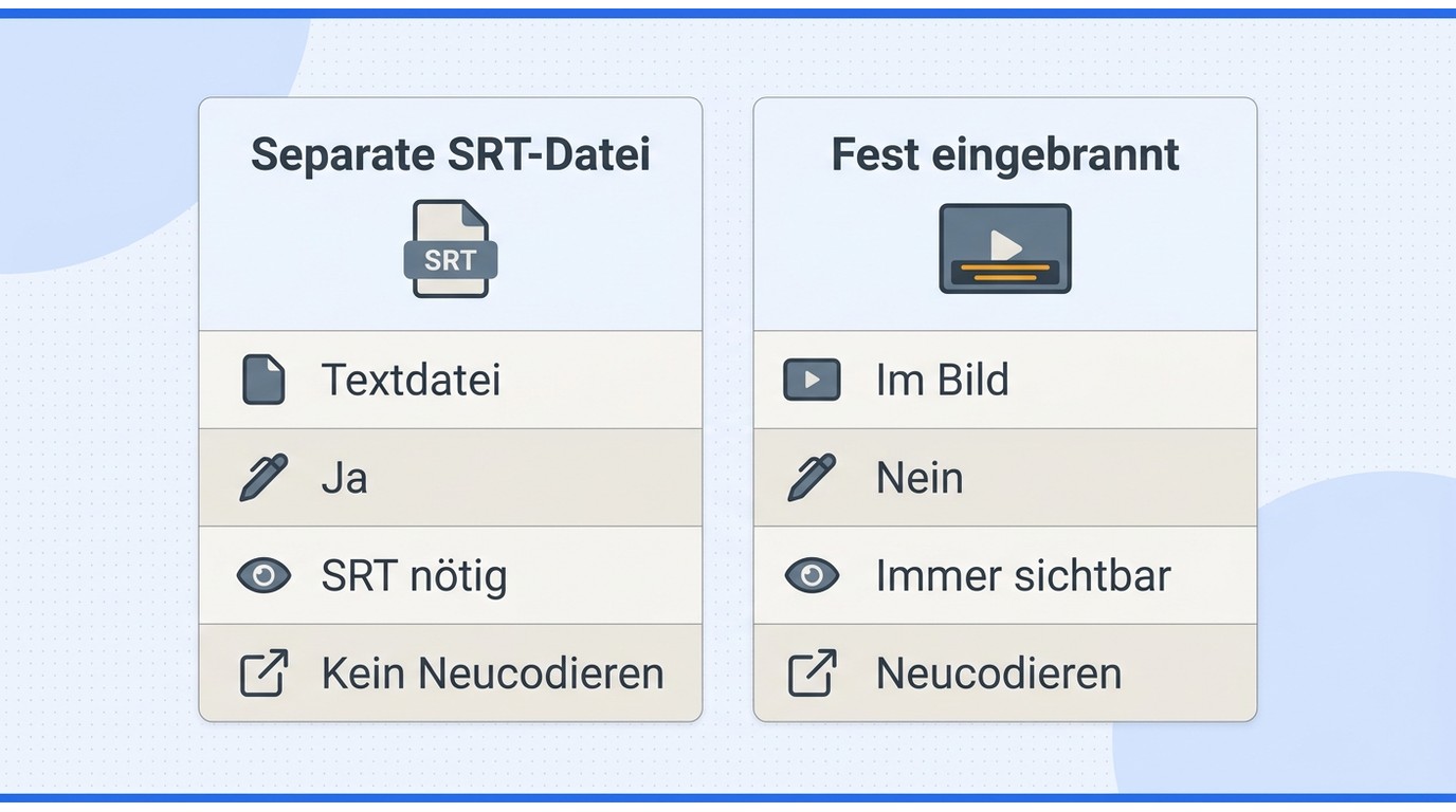 Erleichtert die Exportentscheidung nach Editierbarkeit, Sichtbarkeit und notwendiger Neukodierung.