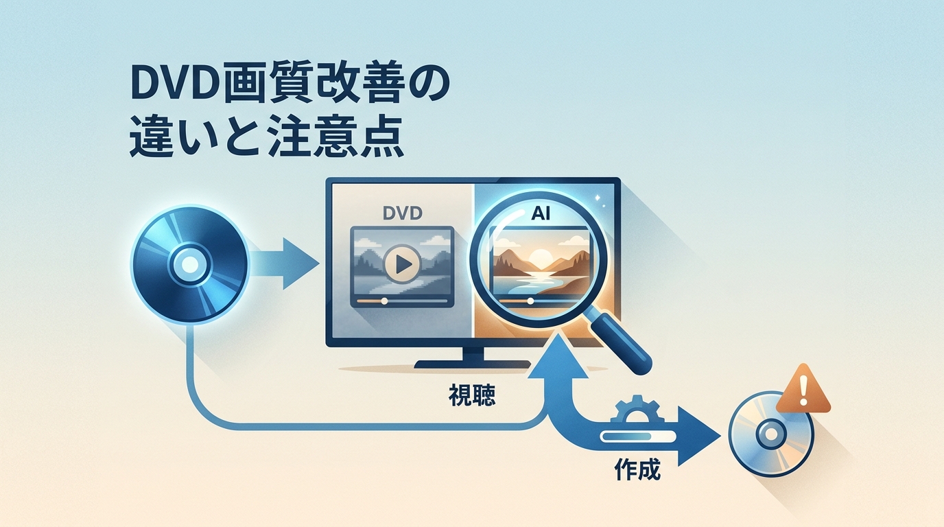 DVD画質を良くする前に知りたい違い｜視聴・AI・自作DVDの注意点【2026年】