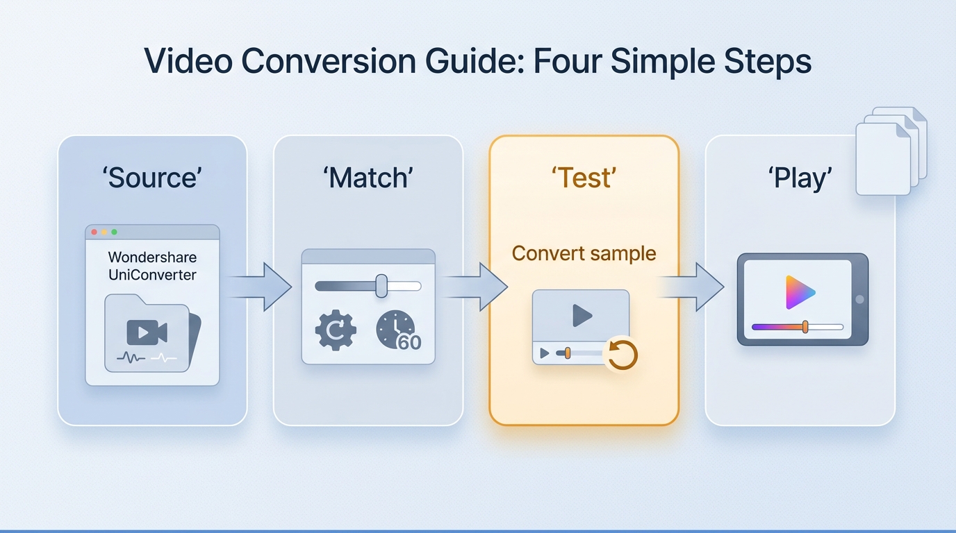Give readers a compact path from source and device requirements to a verified sample and common play