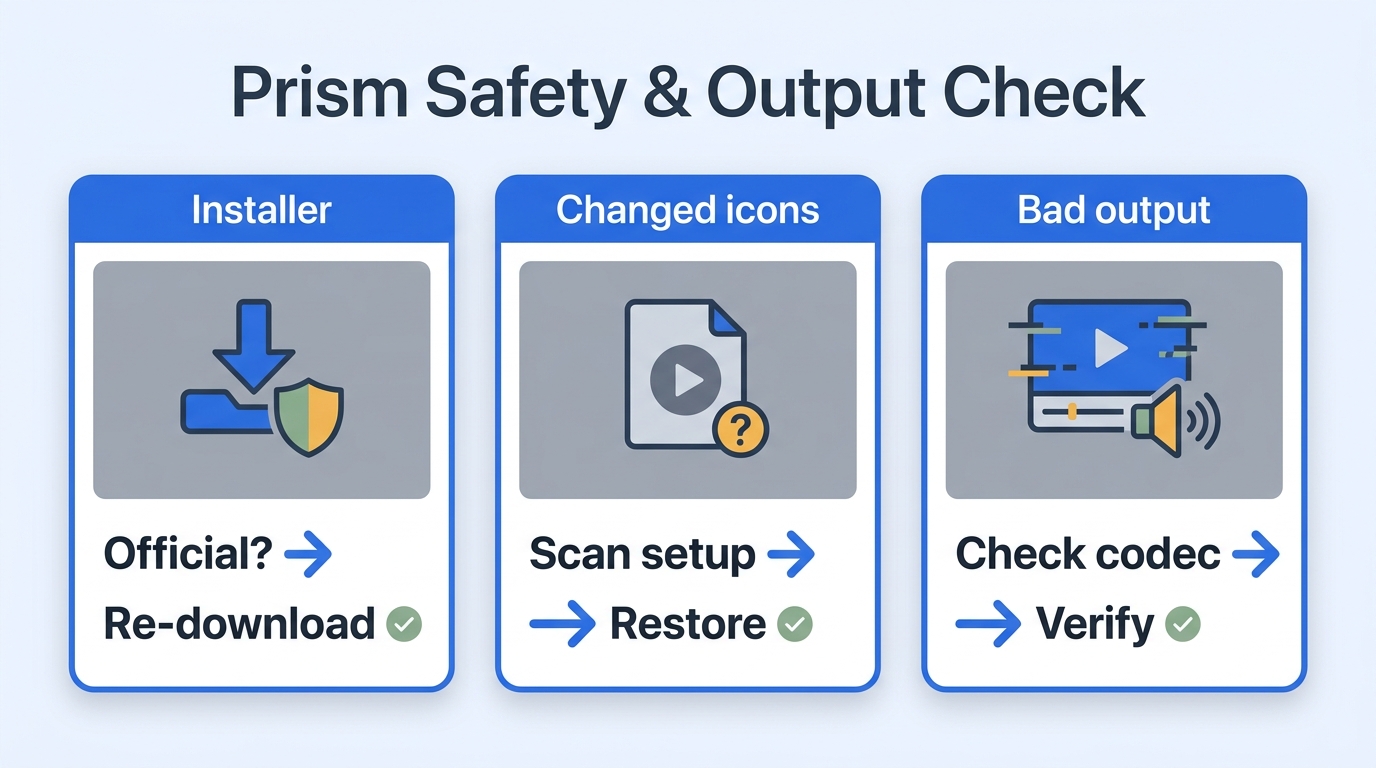 Treat installer behavior and conversion reliability as separate checks, then decide from one verifie