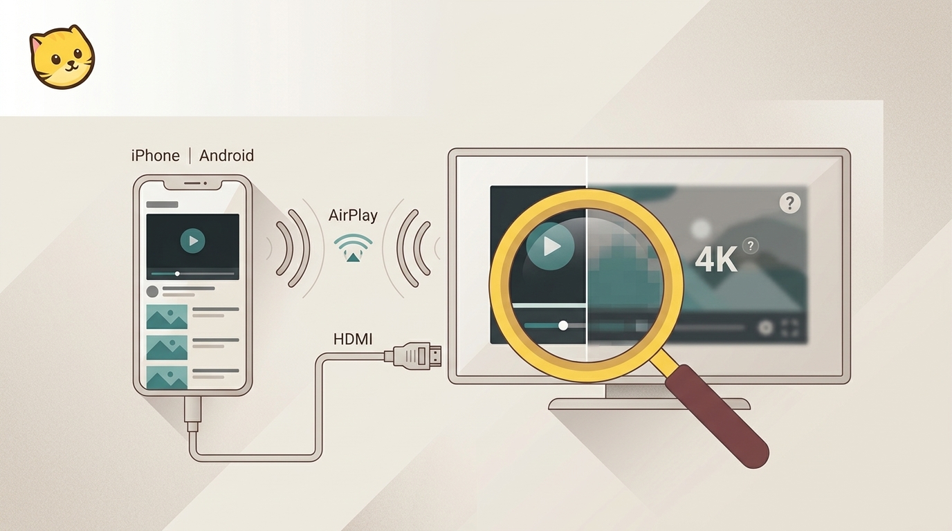iPhone・Androidのミラーリング画質が悪い原因と改善策｜AirPlay・HDMI・解像度の違い