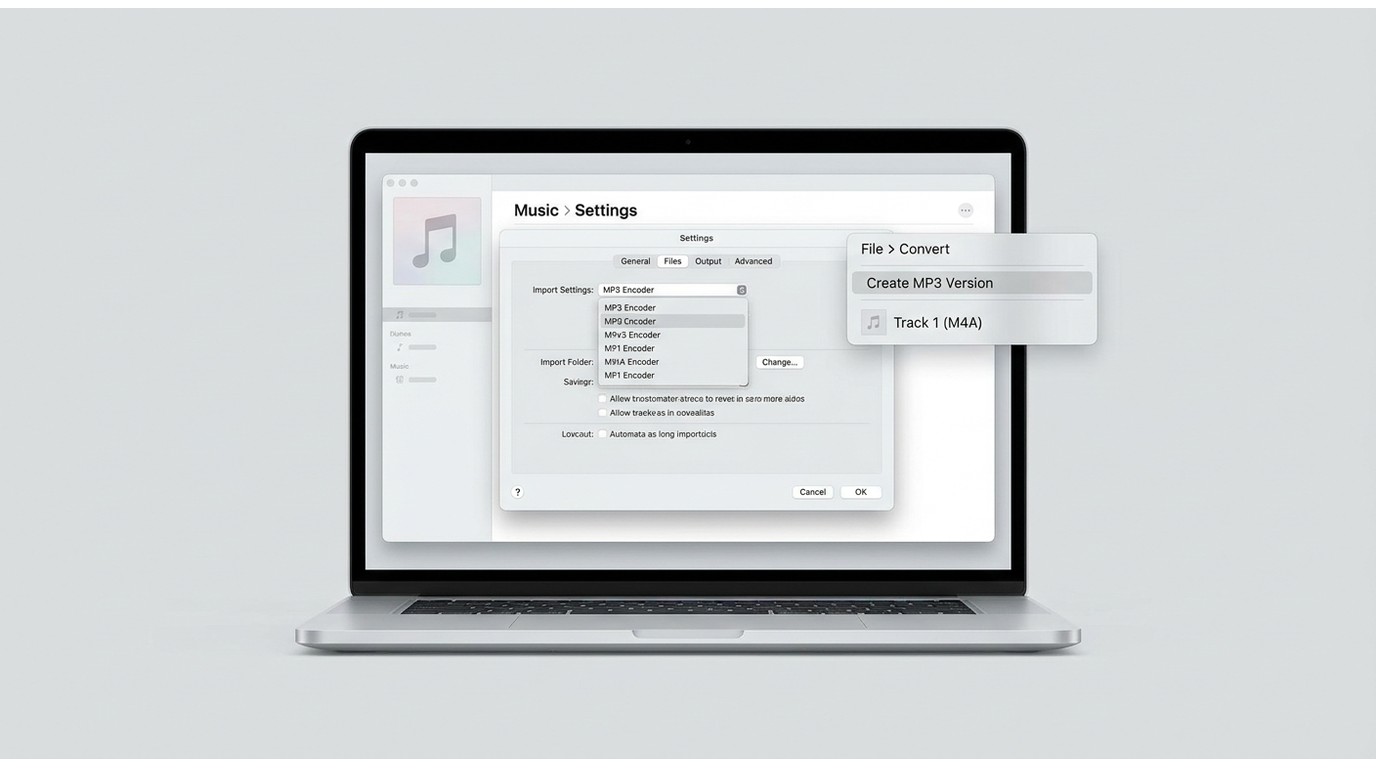 Apple Music creates an MP3 copy while retaining the M4A