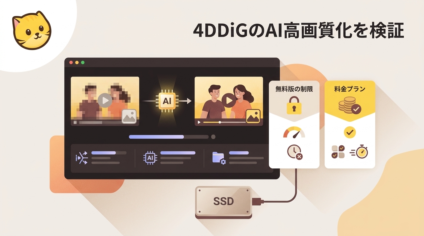 4DDiGとは？AI動画高画質化の仕組み・料金・無料版の制限を検証【2026年版】