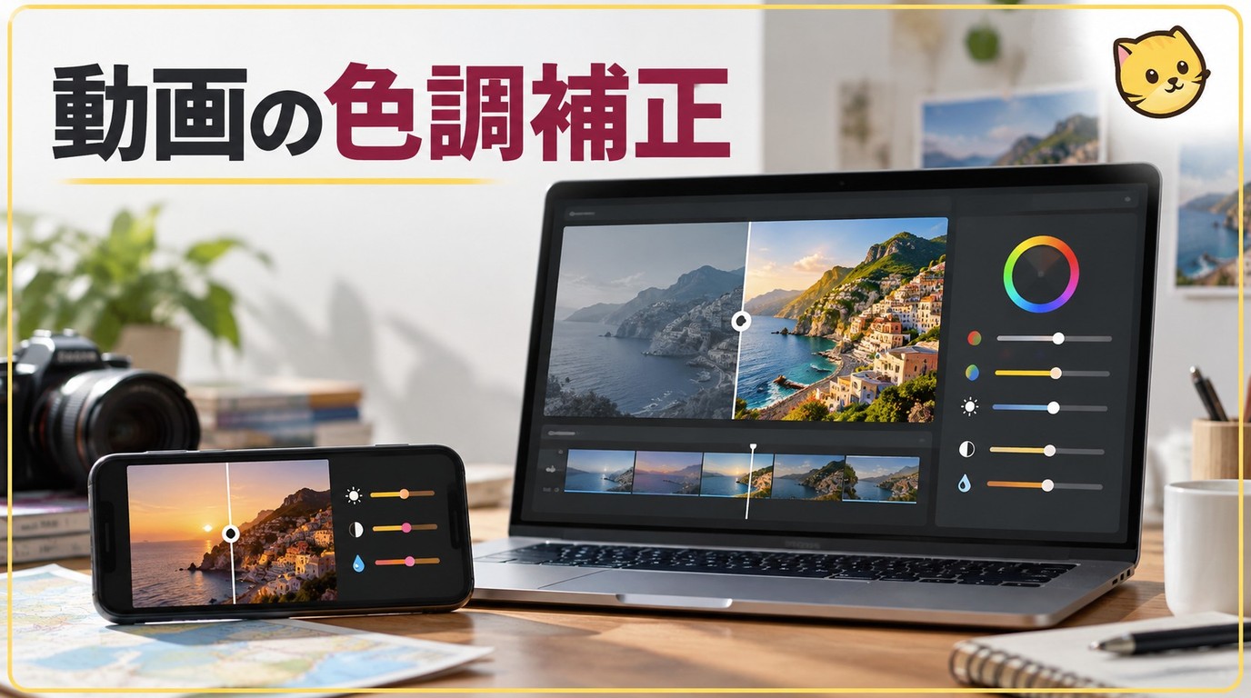 動画の色調補正のコツと方法｜基本手順・iPhone・MP4保存まで